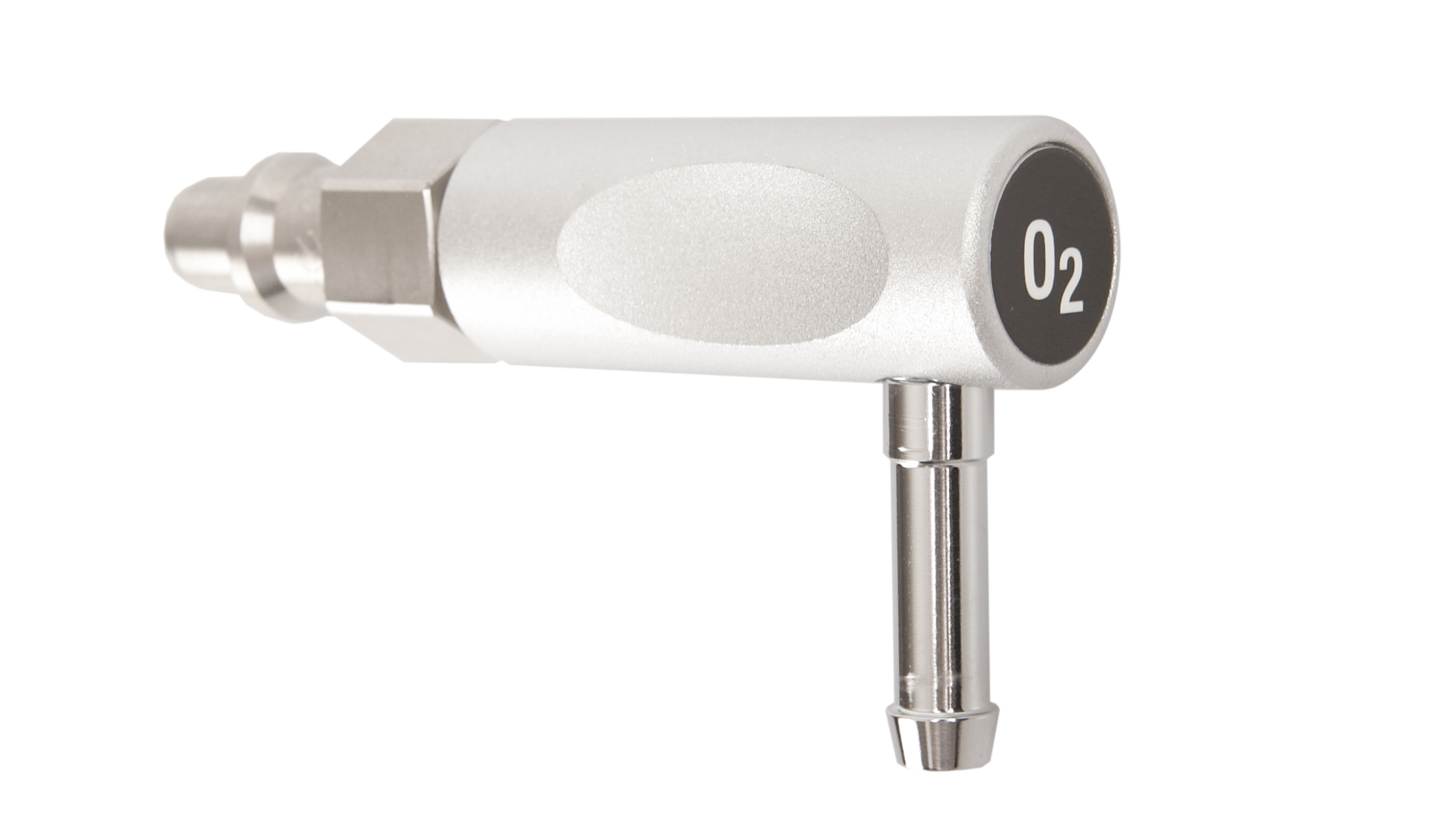 Angled plug O2 nozzle 7mm, DIN, neutral