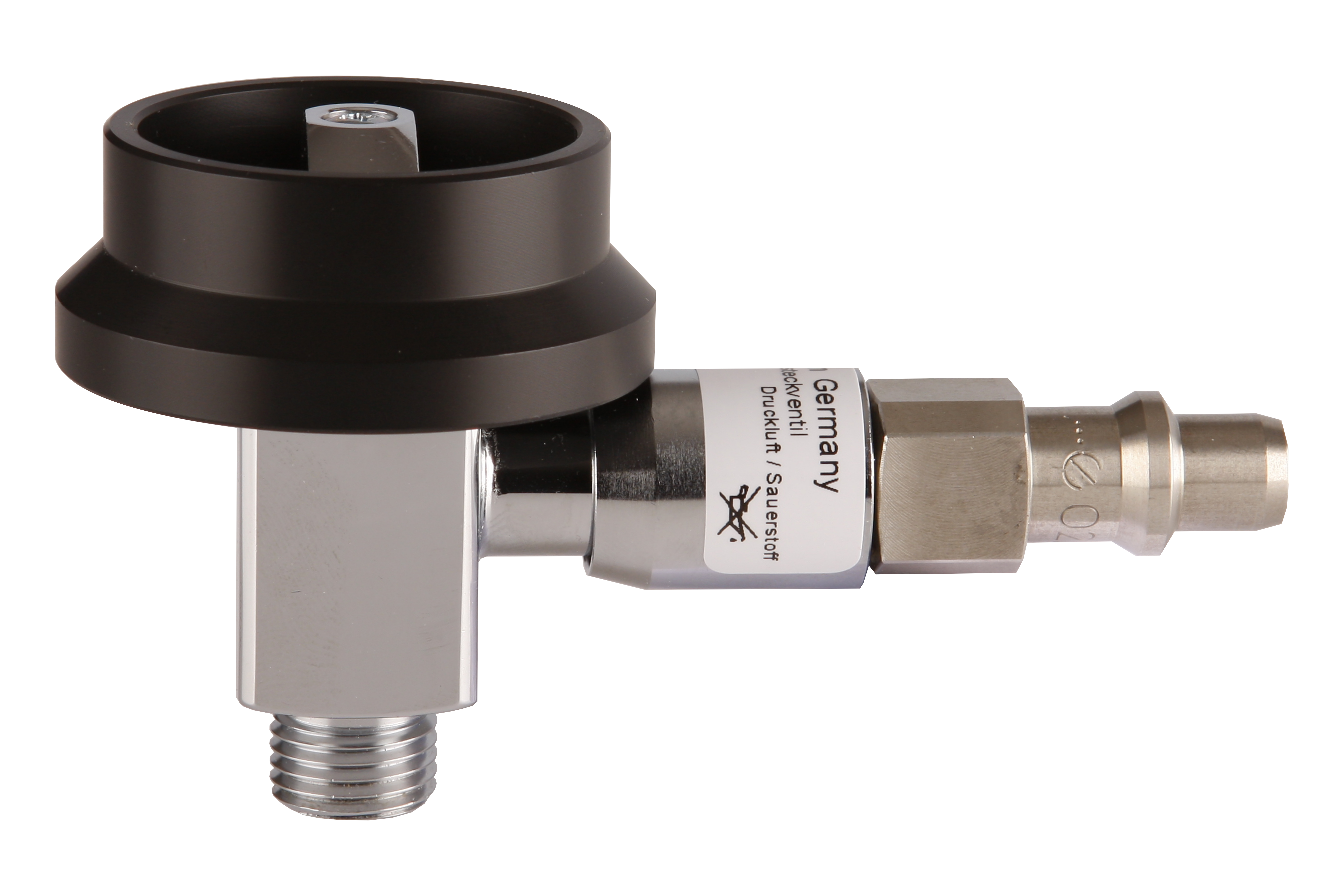 Verneblersteckventil mit Aufnahme AIR/O2