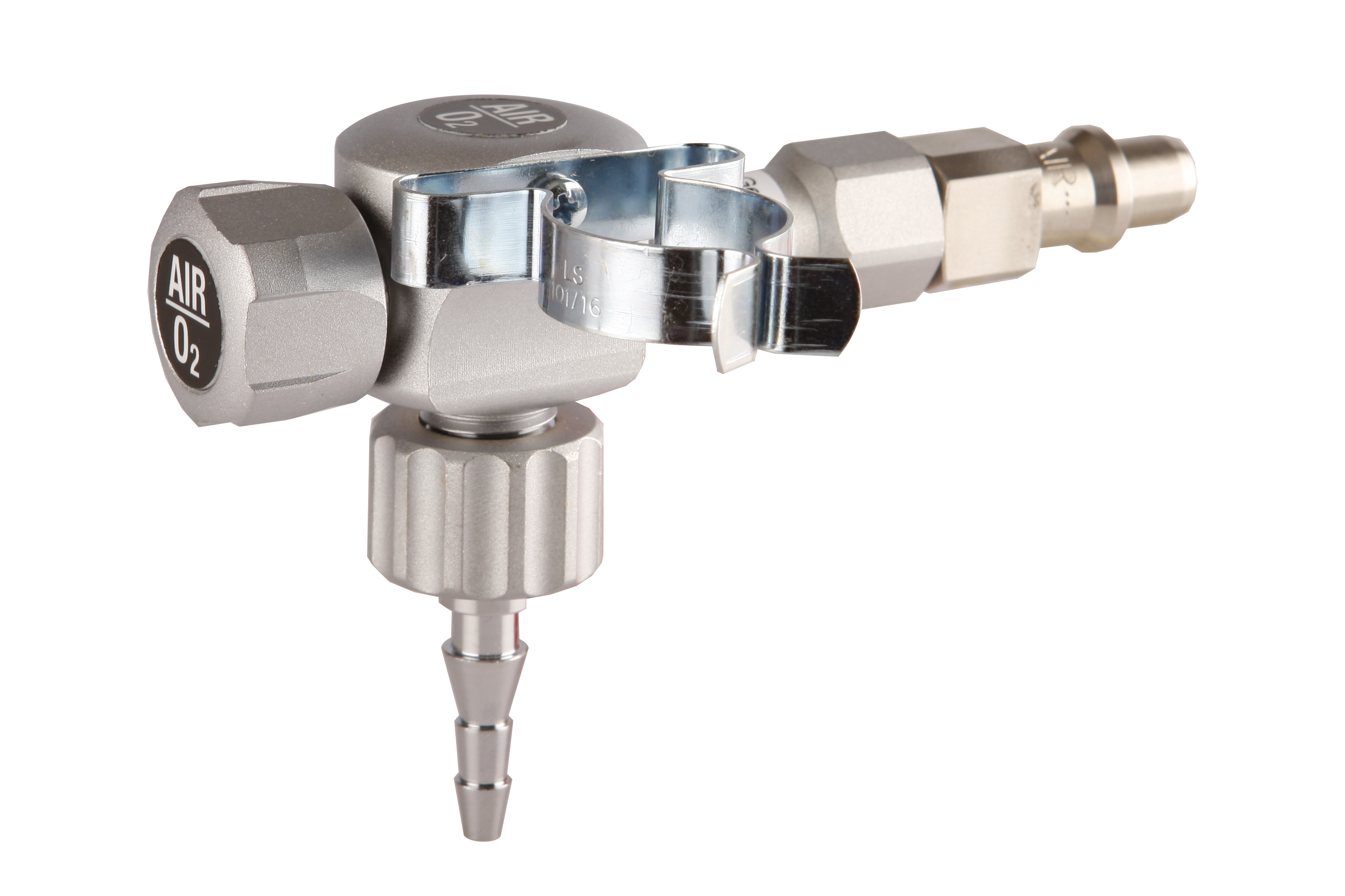 Verneblersteckventil mit Klammer AIR/O2